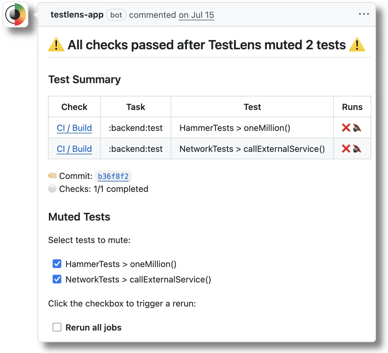 TestLens Bot in Action